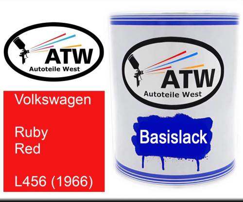 Volkswagen, Ruby Red, L456 (1966): 1L Lackdose, von ATW Autoteile West.